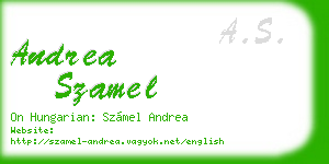 andrea szamel business card