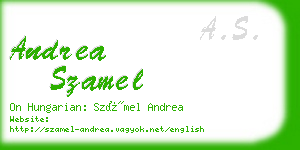 andrea szamel business card